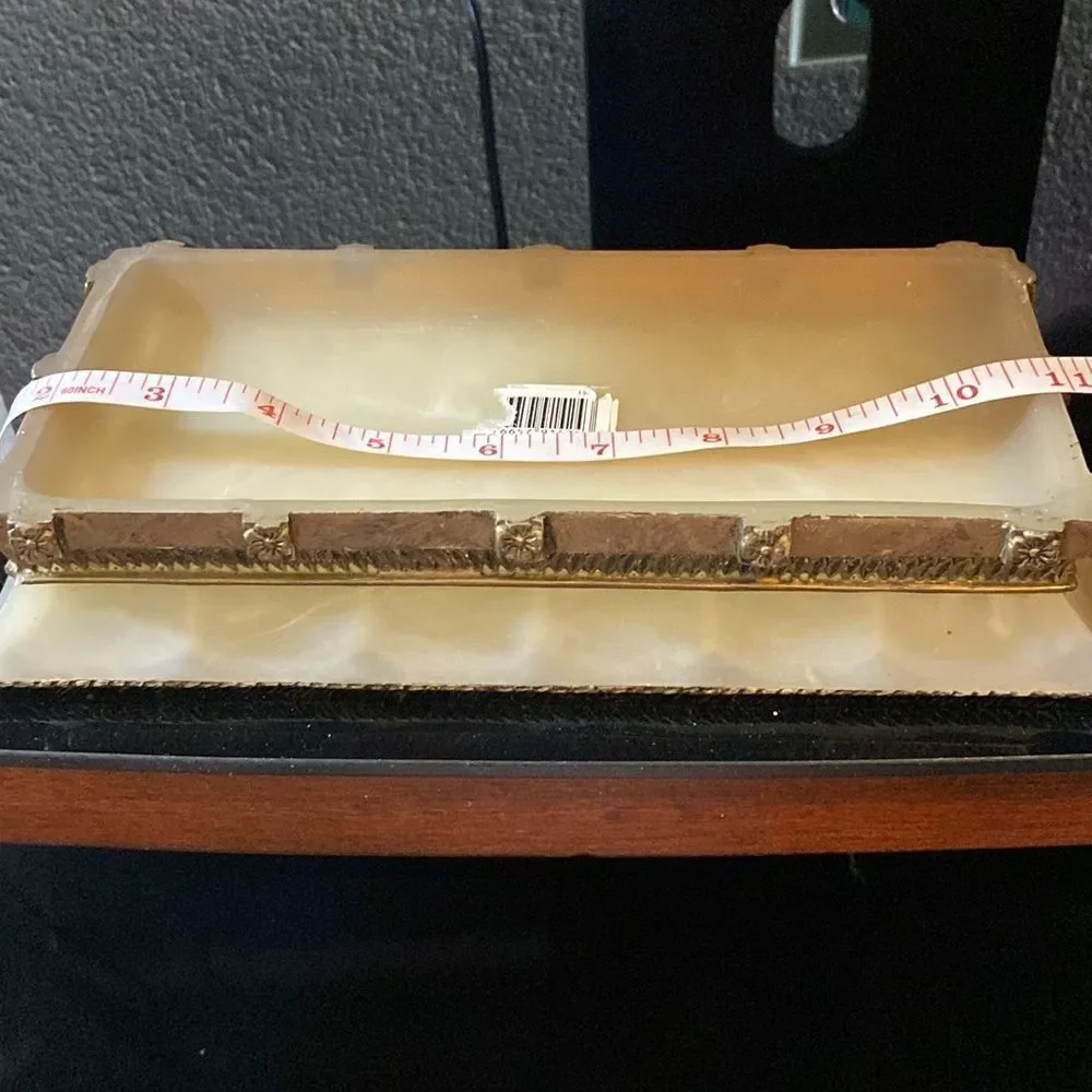 Vintage Elegant Gold and Cream Decorative Tray